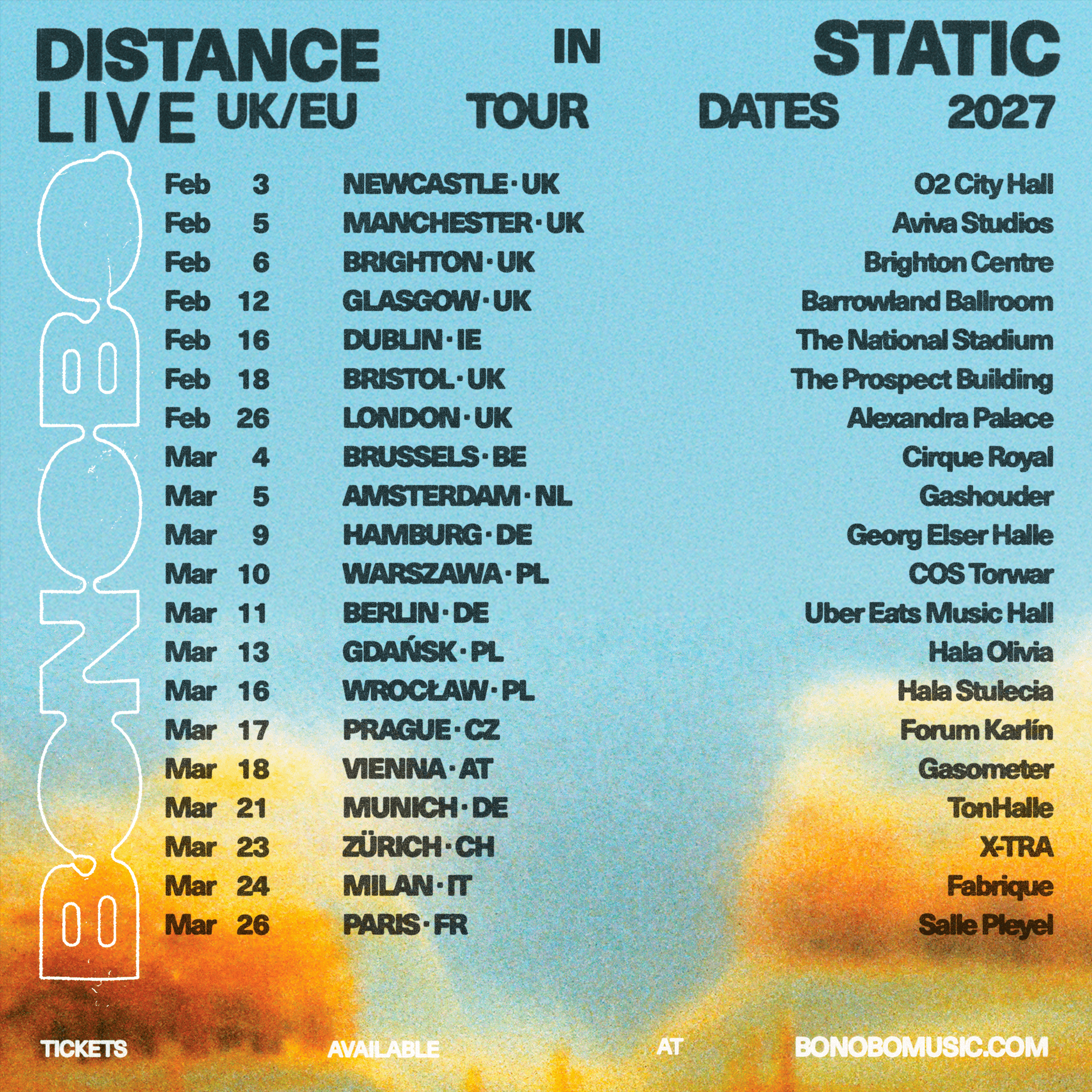UK/EU Tour - Live dates