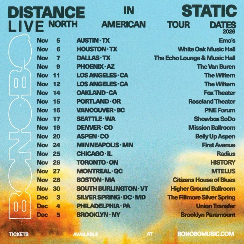 Bonobo tour poster US